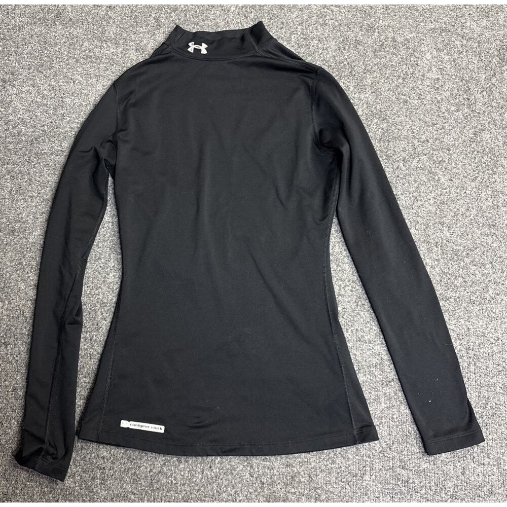 Under Armour ColdGear Mock Long Sleeve Compression Shirt Women's Small Black
